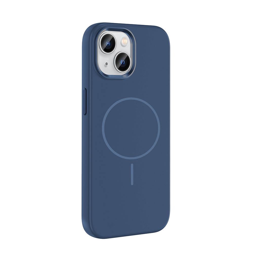 Apple iPhone 15 Uyumlu Kılıf M-Safe Şarj Özellikli Metal Kamera Çerçeveli Zore Edi Silikon Kapak - 1