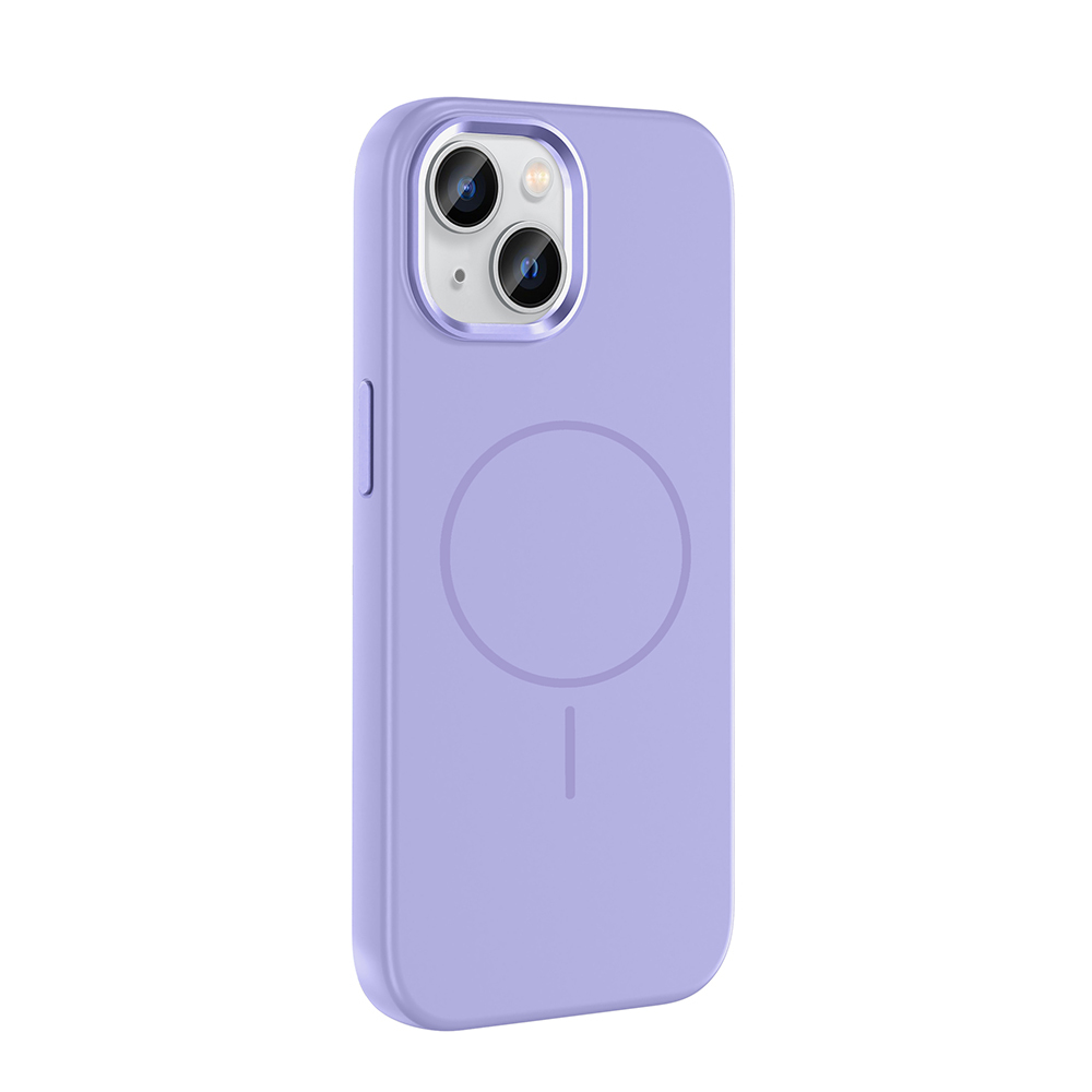 Apple iPhone 15 Uyumlu Kılıf M-Safe Şarj Özellikli Metal Kamera Çerçeveli Zore Edi Silikon Kapak - 3