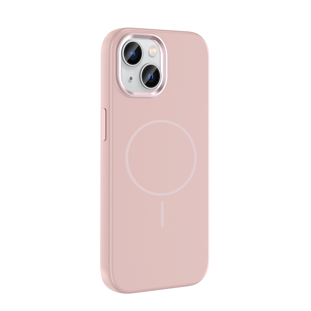 Apple iPhone 15 Uyumlu Kılıf M-Safe Şarj Özellikli Metal Kamera Çerçeveli Zore Edi Silikon Kapak - 4