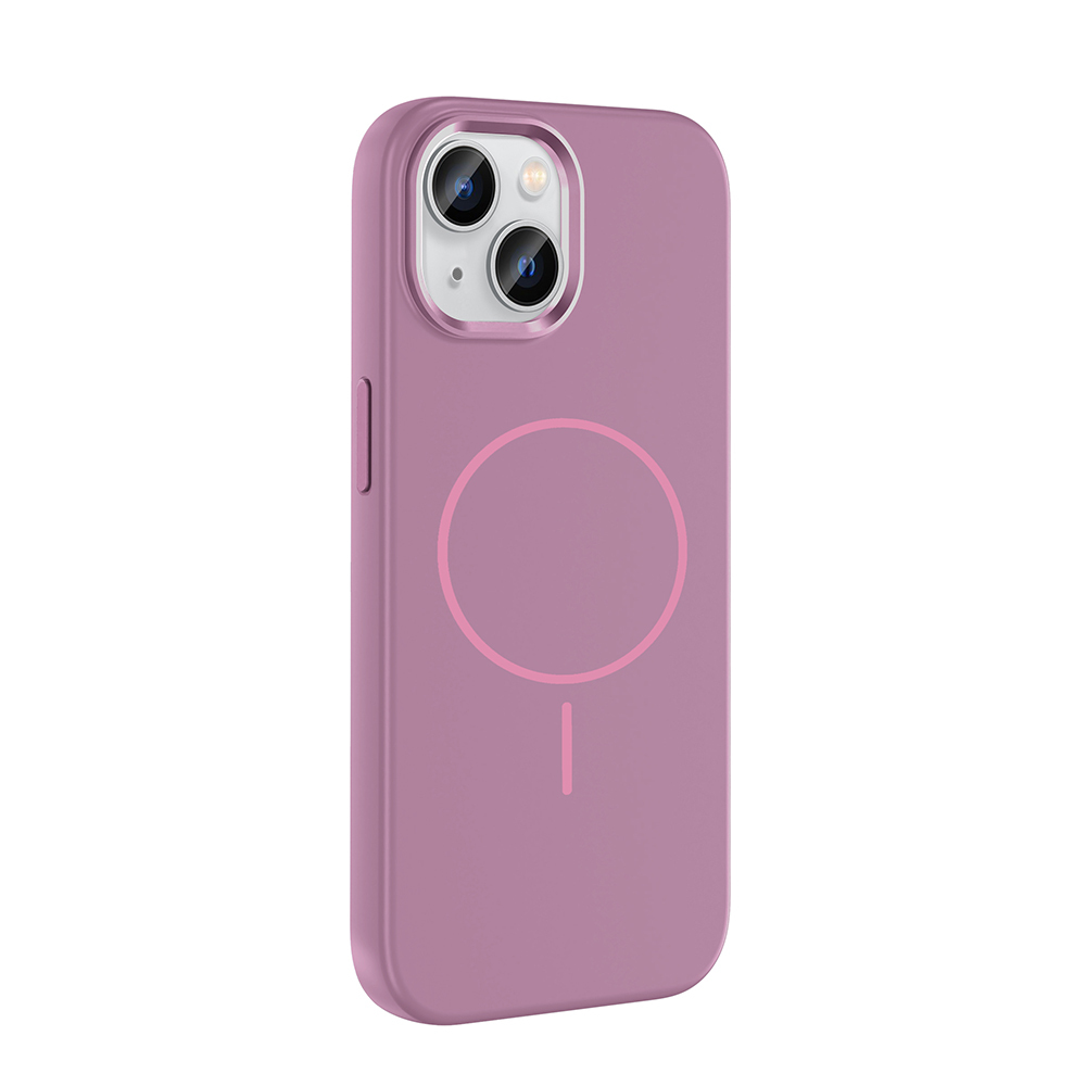Apple iPhone 15 Uyumlu Kılıf M-Safe Şarj Özellikli Metal Kamera Çerçeveli Zore Edi Silikon Kapak - 6