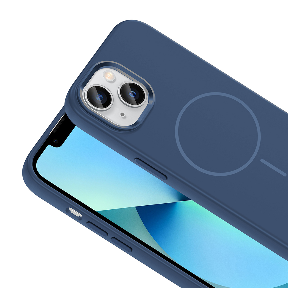 Apple iPhone 15 Uyumlu Kılıf M-Safe Şarj Özellikli Metal Kamera Çerçeveli Zore Edi Silikon Kapak - 7