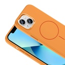 Apple iPhone 15 Uyumlu Kılıf M-Safe Şarj Özellikli Metal Kamera Çerçeveli Zore Edi Silikon Kapak - 8