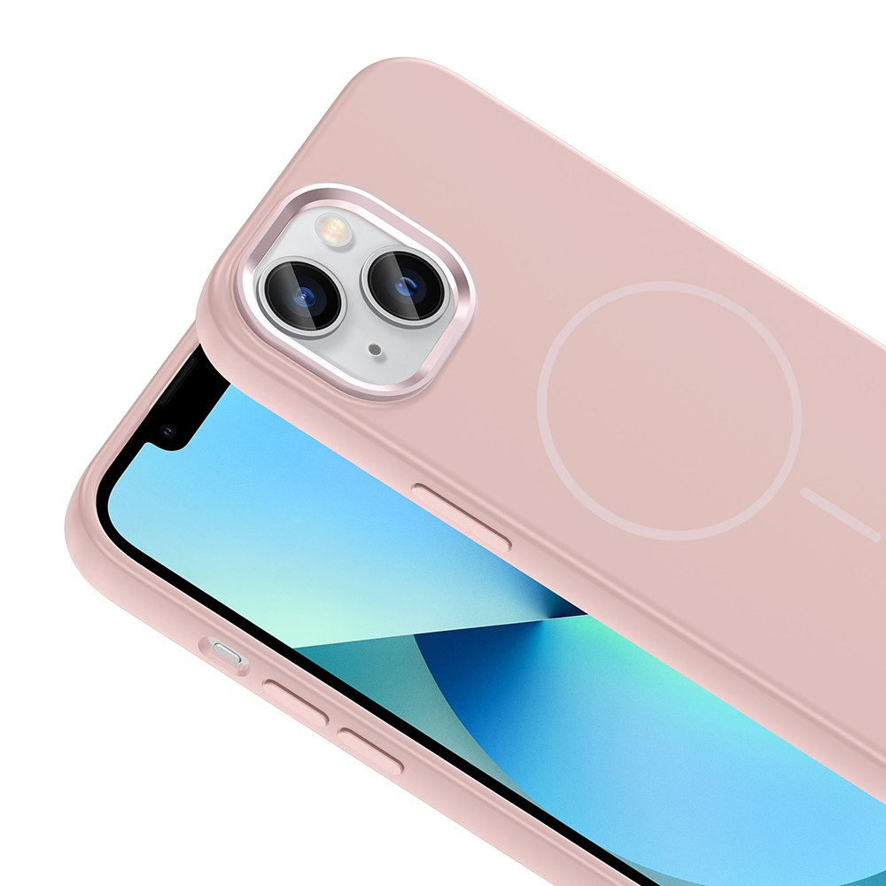 Apple iPhone 15 Uyumlu Kılıf M-Safe Şarj Özellikli Metal Kamera Çerçeveli Zore Edi Silikon Kapak - 10