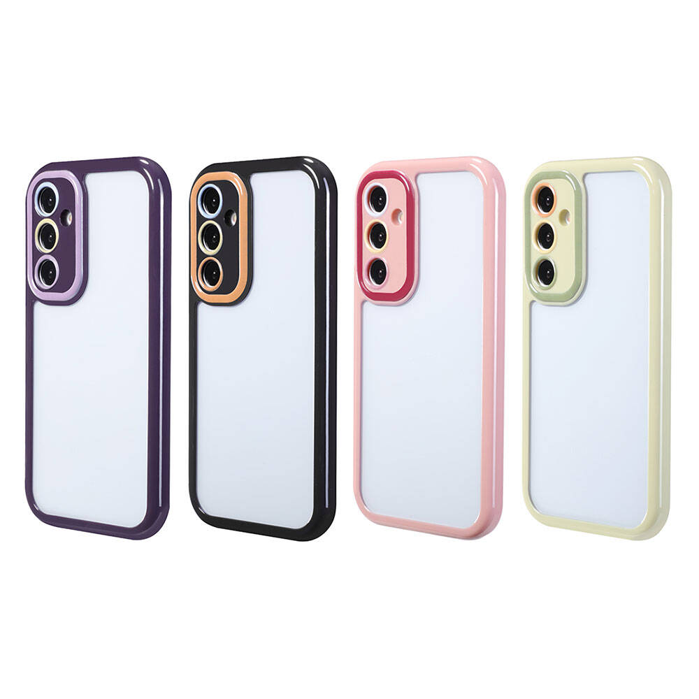 Samsung Galaxy A55 Uyumlu Kılıf Kamera Korumalı Renkli Kenar ve Çerçeve Tasarımlı Zore Vitamin Kapak - 1