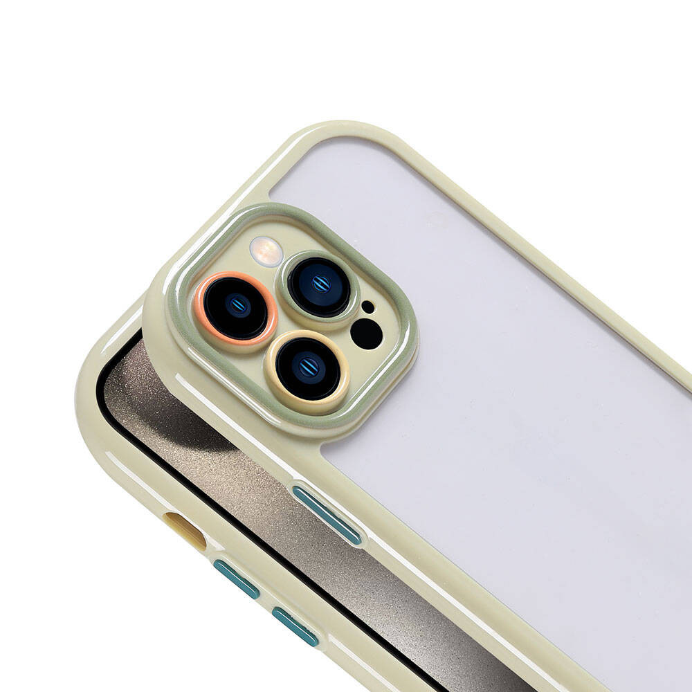 Apple iPhone 15 Pro Max Uyumlu Kılıf Kamera Korumalı Renkli Kenar ve Çerçeve Tasarımlı Zore Vitamin Kapak - 1