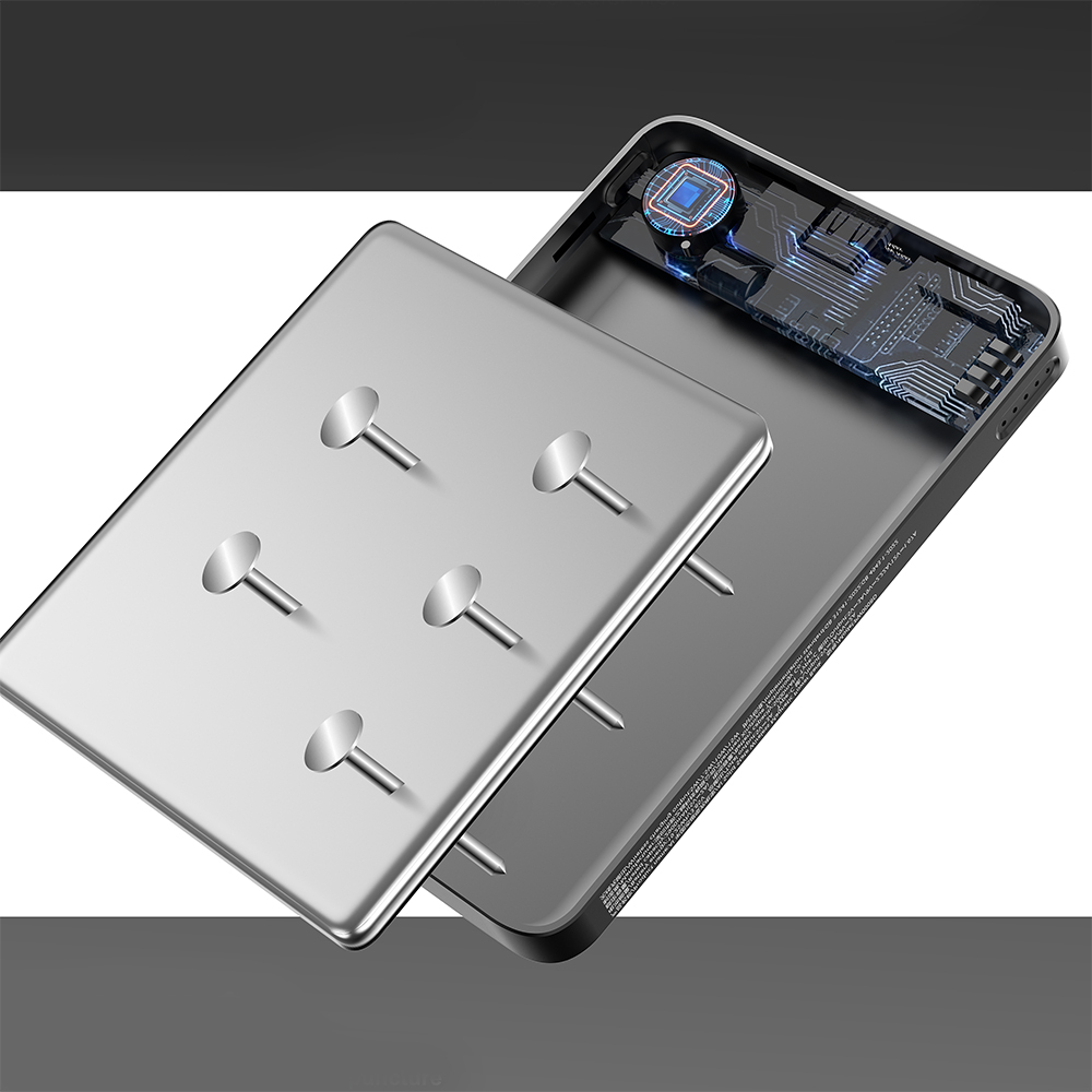 Lenyes PW1008D PD 20W LED Ekranlı Yapay Zeka Destekli Ultra İnce Wireless Powerbank 15W 10.000mAh - 1