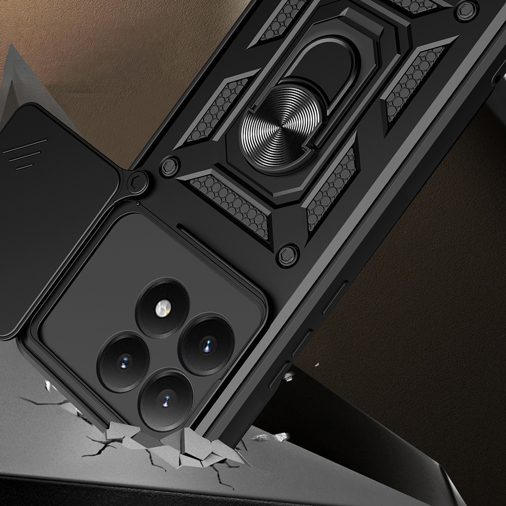 Xiaomi 15 UyumluT Kılıf Magnetik Standlı Kamera Korumalı Zore Sürgülü Vega Kapak - 1