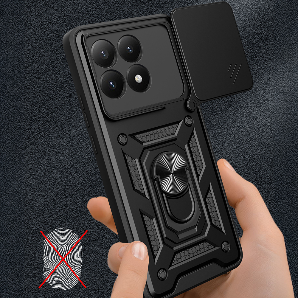 Xiaomi 15 UyumluT Kılıf Magnetik Standlı Kamera Korumalı Zore Sürgülü Vega Kapak - 3