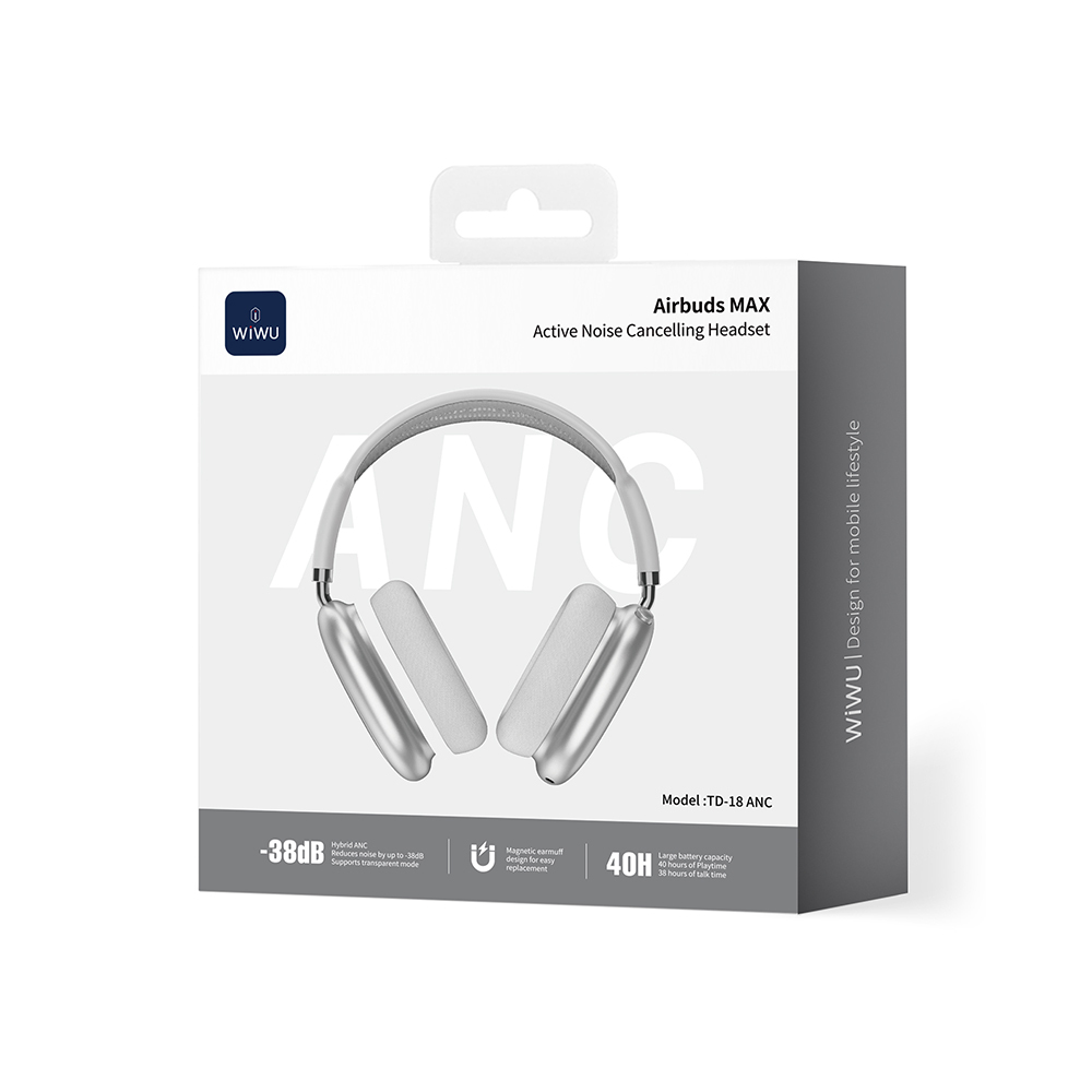 Wiwu Airbuds Max TD-18 ANC Aktif Gürültü Önleyicili Kulak Üstü Bluetooth Kulaklık v6.0 - 14