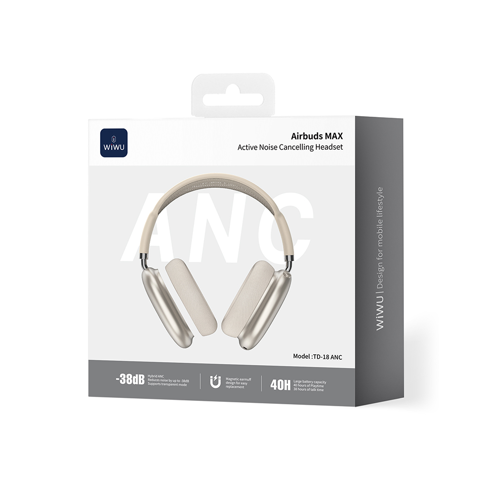 Wiwu Airbuds Max TD-18 ANC Aktif Gürültü Önleyicili Kulak Üstü Bluetooth Kulaklık v6.0 - 15