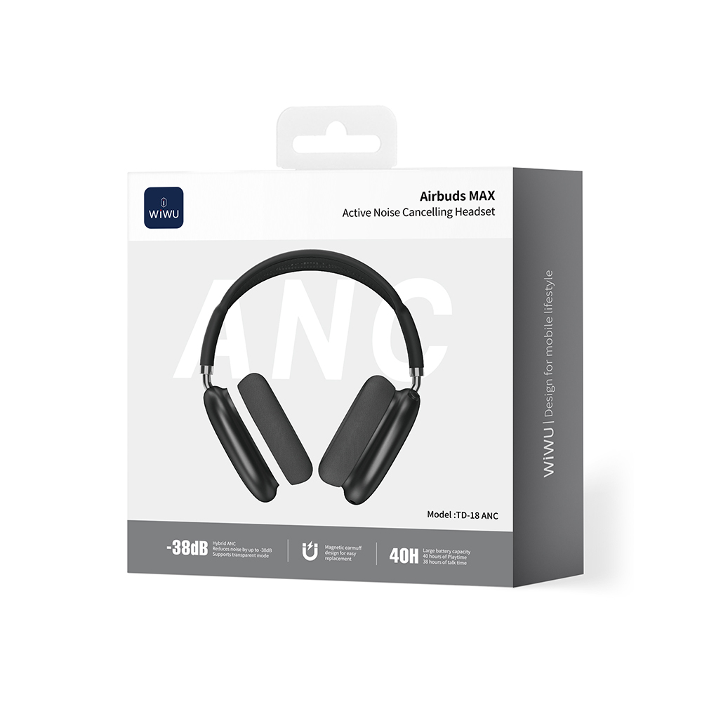 Wiwu Airbuds Max TD-18 ANC Aktif Gürültü Önleyicili Kulak Üstü Bluetooth Kulaklık v6.0 - 16