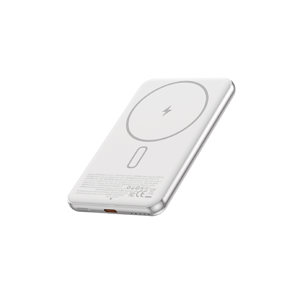 Wiwu Wi-P088 LED Işık Göstergeli PD 20W Kablosuz Powerbank 5000mAh 15W - 1