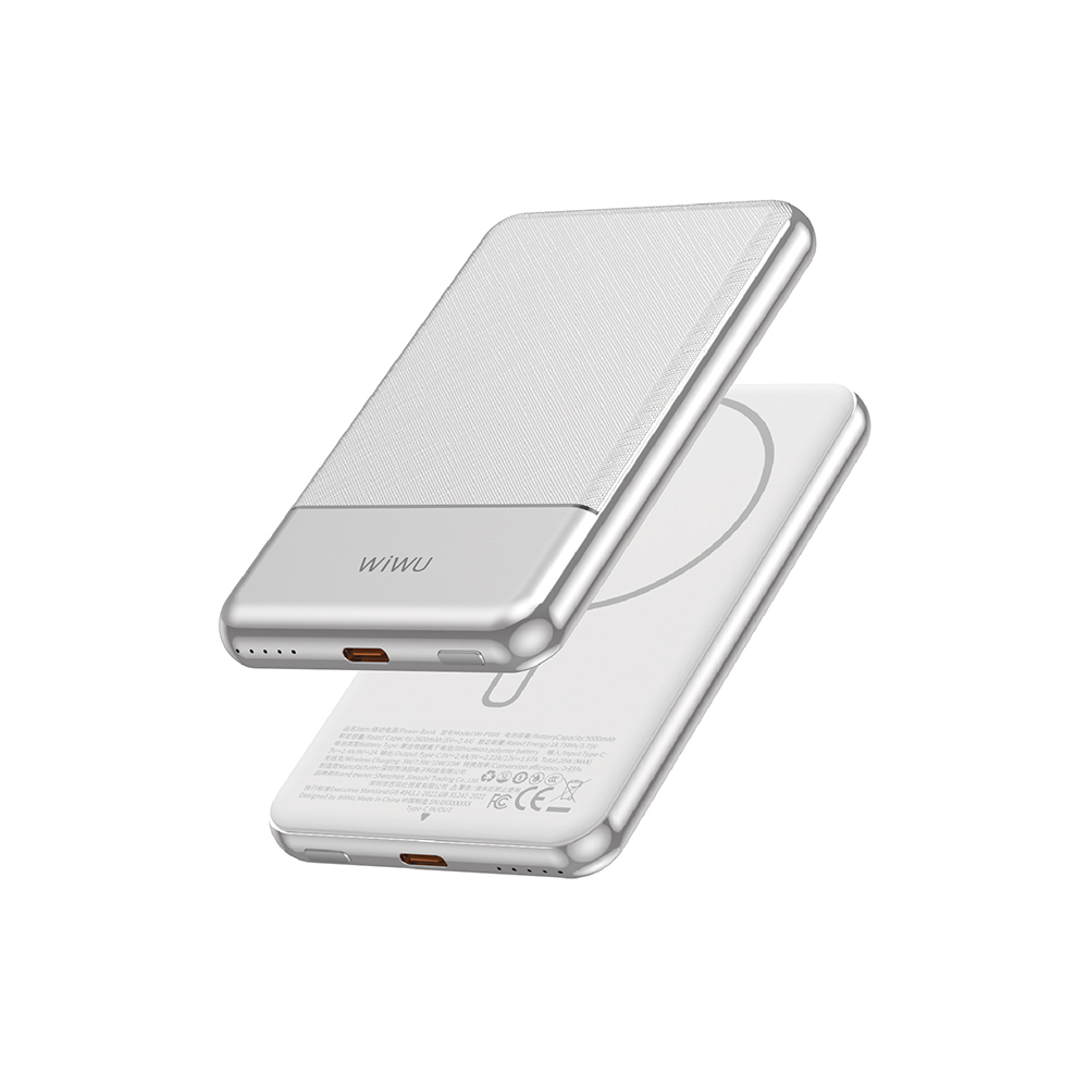 Wiwu Wi-P088 LED Işık Göstergeli PD 20W Kablosuz Powerbank 5000mAh 15W - 2