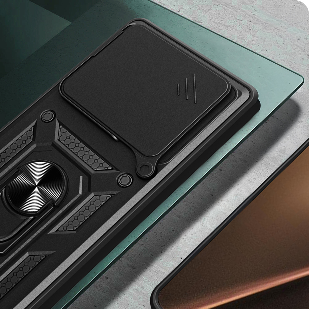 Xiaomi 15 UyumluT Pro Kılıf Magnetik Standlı Kamera Korumalı Zore Sürgülü Vega Kapak - 3