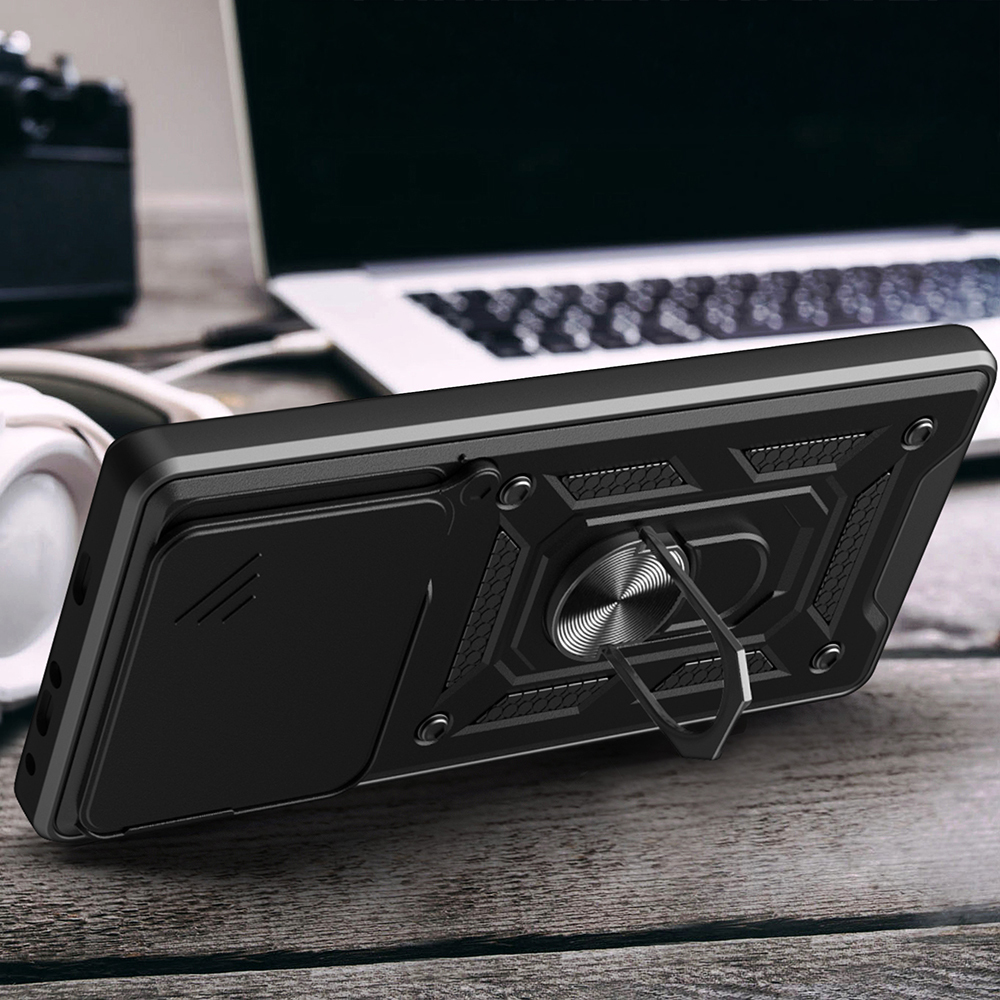 Xiaomi 15 UyumluT Pro Kılıf Magnetik Standlı Kamera Korumalı Zore Sürgülü Vega Kapak - 5