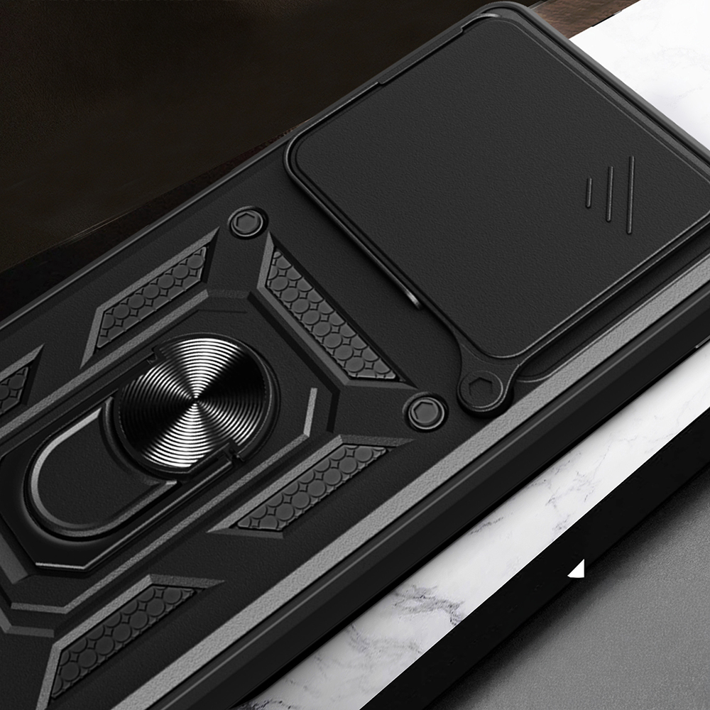 Xiaomi 15 UyumluT Pro Kılıf Magnetik Standlı Kamera Korumalı Zore Sürgülü Vega Kapak - 6