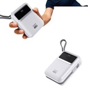 Lenyes C04-A Dijital LED Göstergeli Type-C ve Lightning Kablolu Powerbank 45W 5000mAh - 1