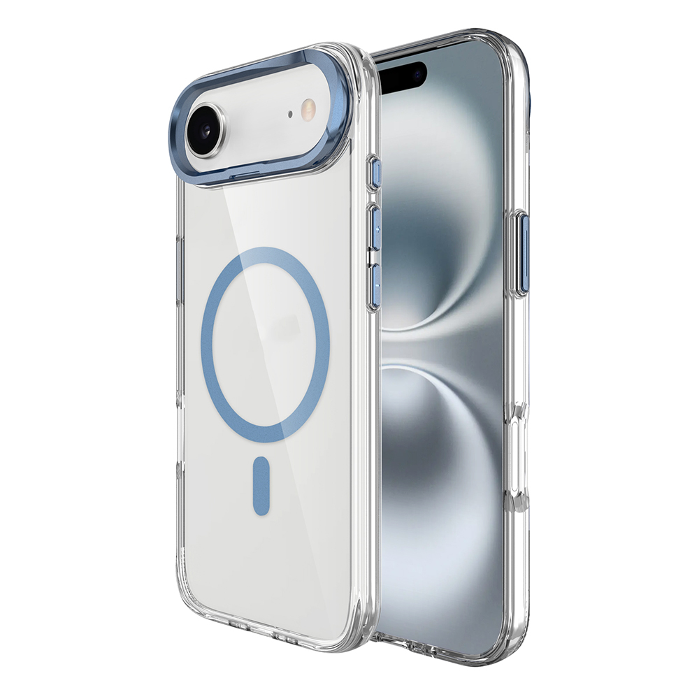 Apple iPhone 17 Uyumlu Air Uyumlu Kılıf M-safe Şarj Özellikli Airbagli Kamera Standlı Zore Azor Kapak - 2