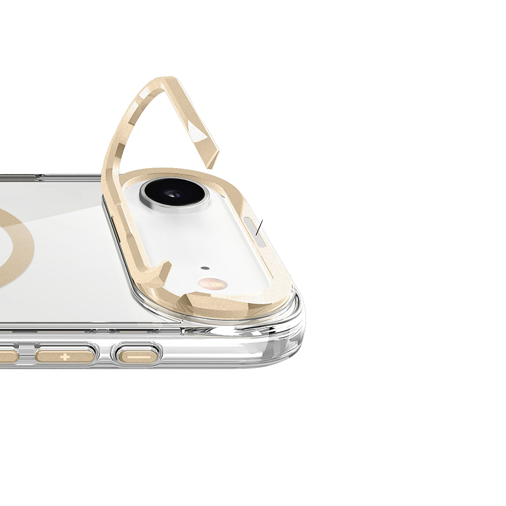 Apple iPhone 17 Uyumlu Air Uyumlu Kılıf M-safe Şarj Özellikli Airbagli Kamera Standlı Zore Azor Kapak - 9