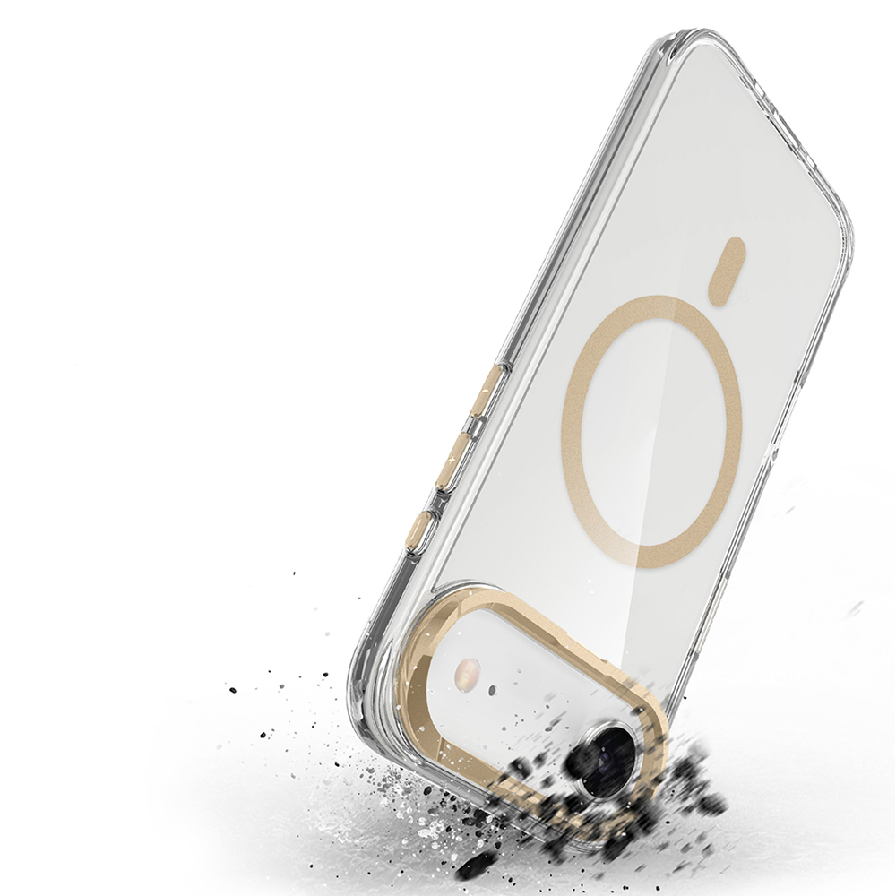 Apple iPhone 17 Uyumlu Air Uyumlu Kılıf M-safe Şarj Özellikli Airbagli Kamera Standlı Zore Azor Kapak - 11