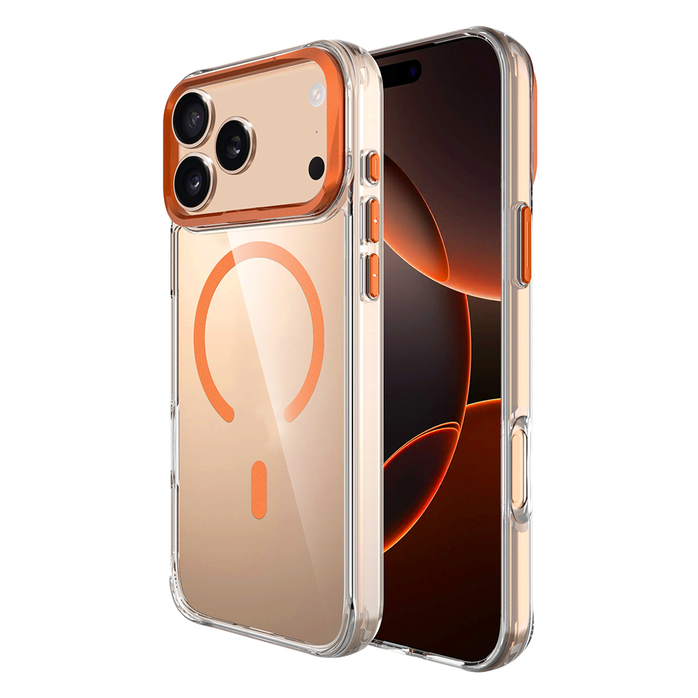 Apple iPhone 17 Uyumlu Pro Uyumlu Kılıf M-safe Şarj Özellikli Airbagli Kamera Standlı Zore Azor Kapak - 2