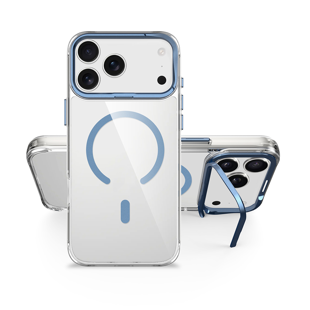 Apple iPhone 17 Uyumlu Pro Uyumlu Max Uyumlu Kılıf M-safe Şarj Özellikli Airbagli Kamera Standlı Zore Azor Kapak - 12