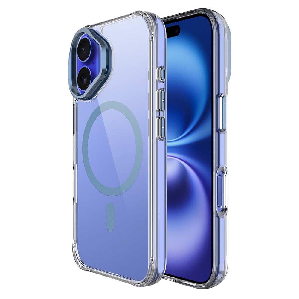 Apple iPhone 17 Uyumlu Kılıf M-safe Şarj Özellikli Airbagli Kamera Standlı Zore Azor Kapak - 10