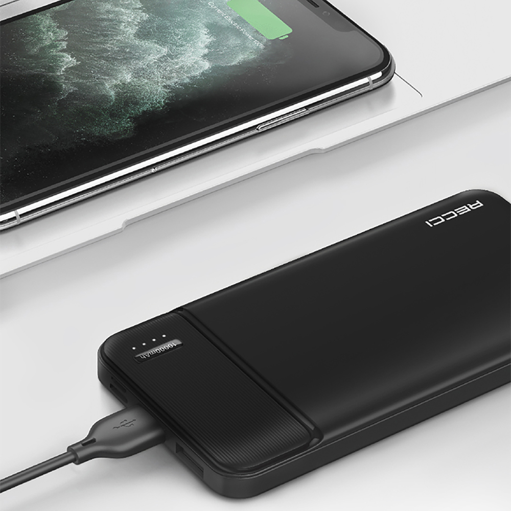 Recci RPB-N16C Ultra İnce Hızlı Şarj Özellikli Led Işık Göstergeli Powerbank 10000mAh - 7