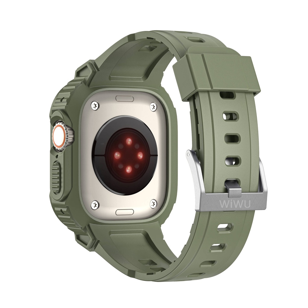 Apple Watch Ultra 49mm Uyumlu Wiwu Wi-WB014 Armor Serisi 2in1 Sert PC Kasa Koruyuculu Silikon Kordon - 6
