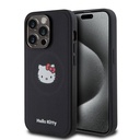 Apple iPhone 15 Uyumlu Pro Uyumlu Kılıf Hello Kitty Orjinal Lisanslı M-safe Şarj Özellikli Kitty Head Deri Kapak - 7