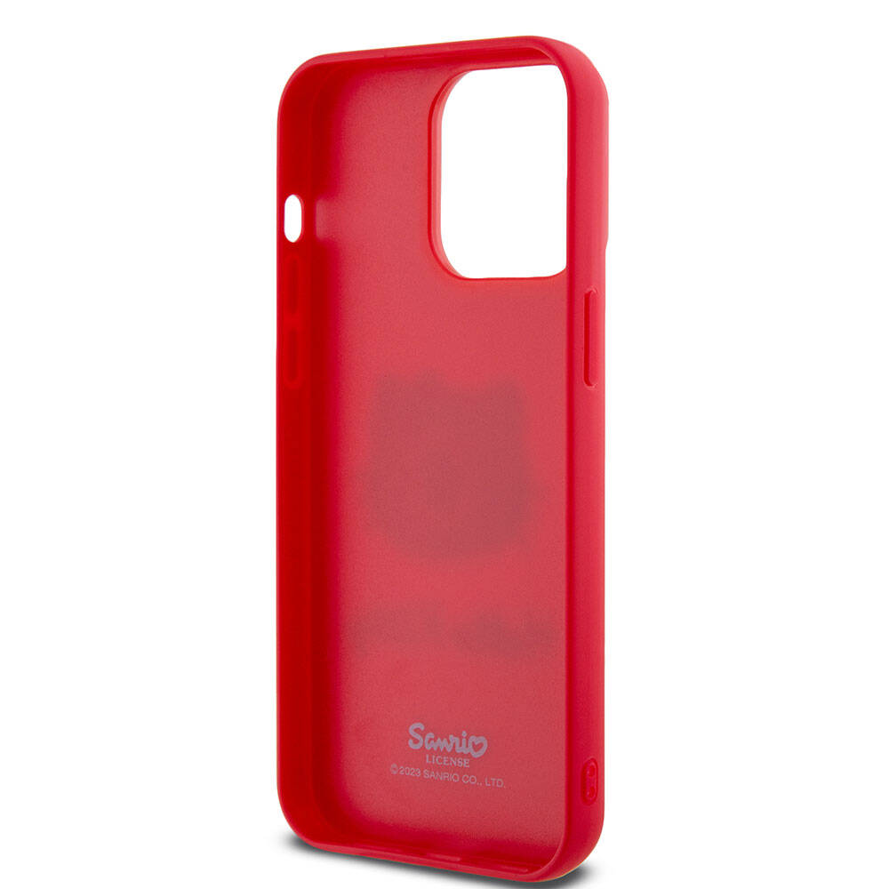 Apple iPhone 15 Uyumlu Pro Uyumlu Kılıf Hello Kitty Orjinal Lisanslı Yazı ve İkonik Logolu 3D Rubber Kitty Head Kapak - 6