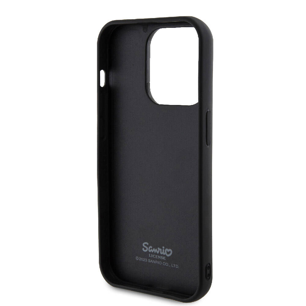 Apple iPhone 15 Uyumlu Pro Uyumlu Kılıf Hello Kitty Orjinal Lisanslı Yazı ve İkonik Logolu 3D Rubber Kitty Head Kapak - 13
