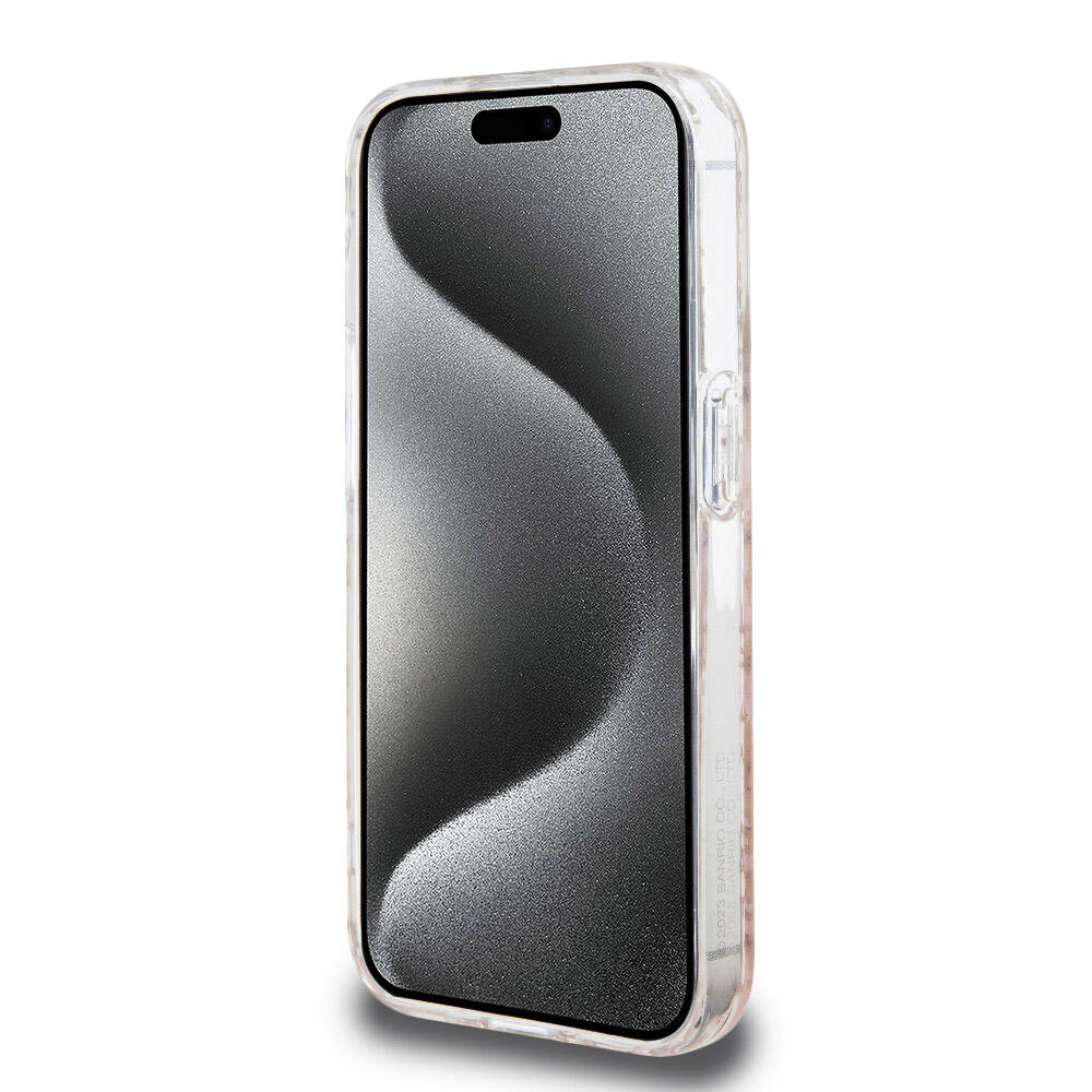 Apple iPhone 15 Uyumlu Pro Uyumlu Kılıf Hello Kitty Orjinal Lisanslı Renk Geçişli Elektroplating Kaplama Kitty Head Desenli Kapak - 4
