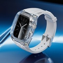 Apple Watch 7 45mm Uyumlu Wiwu Wi-WB013 Rambo Serisi 2in1 Şeffaf PC Kasa Koruyuculu Kauçuk Kordon - 9