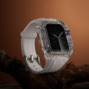 Apple Watch 7 45mm Uyumlu Wiwu Wi-WB013 Rambo Serisi 2in1 Şeffaf PC Kasa Koruyuculu Kauçuk Kordon - 11