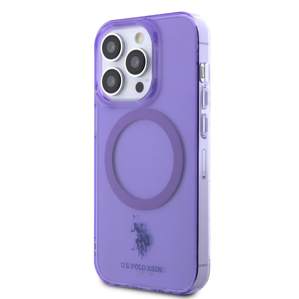 Apple iPhone 14 Uyumlu Pro Uyumlu Max Uyumlu Kılıf U.S. POLO ASSN. M-safe Şarj Özellikli Transparan Tasarım Kapak - 1