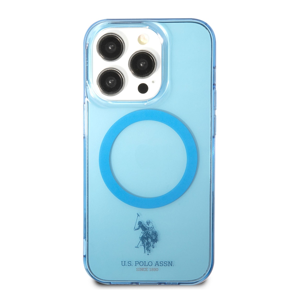 Apple iPhone 14 Uyumlu Pro Uyumlu Kılıf U.S. POLO ASSN. M-safe Şarj Özellikli Transparan Tasarım Kapak - 2