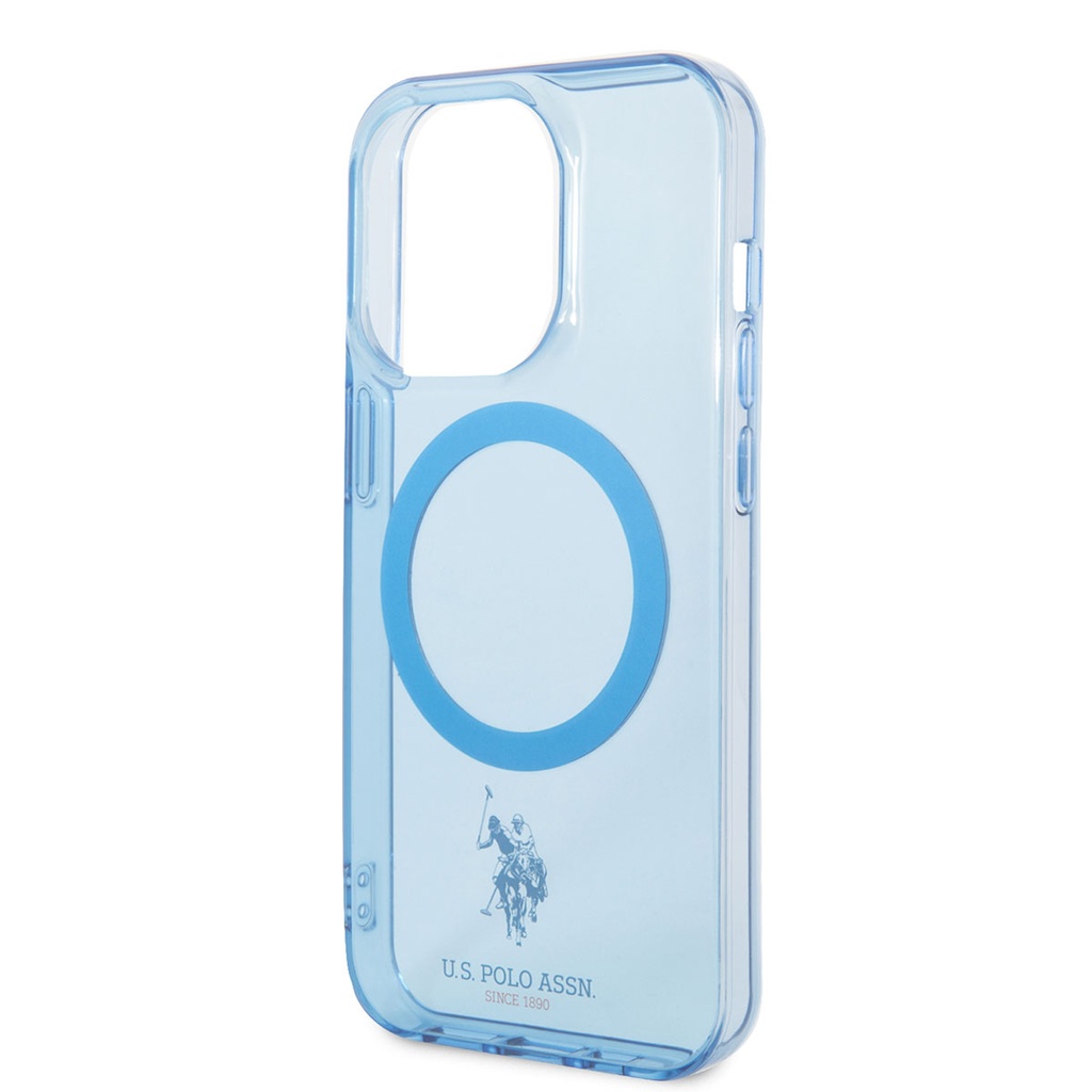 Apple iPhone 14 Uyumlu Pro Uyumlu Kılıf U.S. POLO ASSN. M-safe Şarj Özellikli Transparan Tasarım Kapak - 4