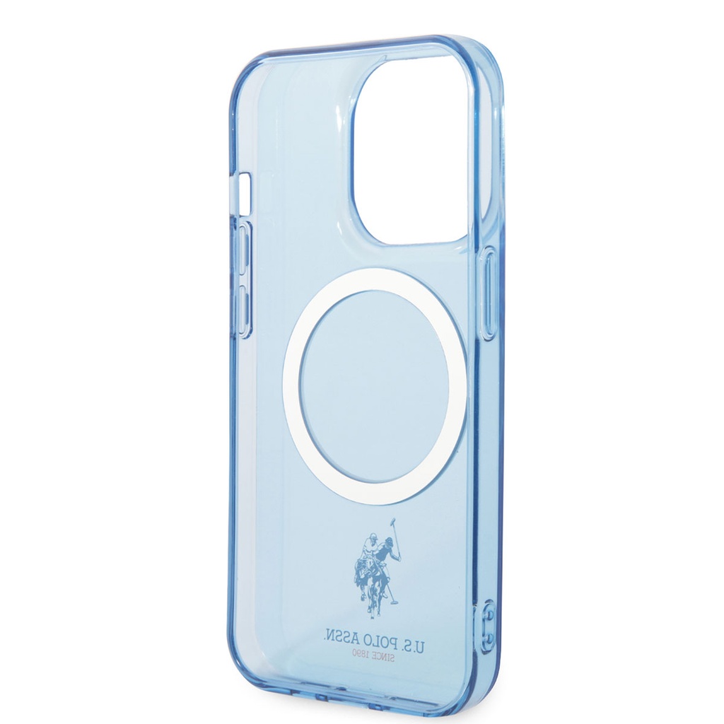Apple iPhone 14 Uyumlu Pro Uyumlu Kılıf U.S. POLO ASSN. M-safe Şarj Özellikli Transparan Tasarım Kapak - 5