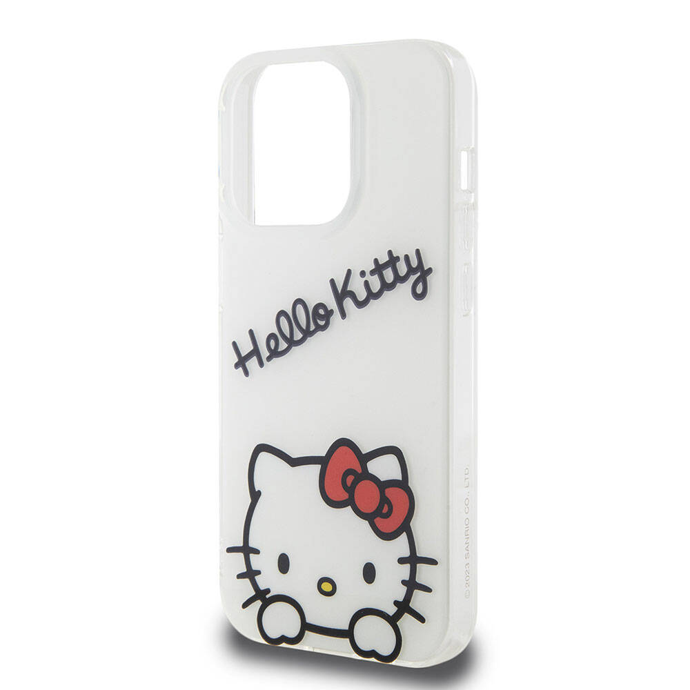 Apple iPhone 15 Uyumlu Pro Uyumlu Kılıf Hello Kitty Orjinal Lisanslı Askılı Yazı ve İkonik Logolu Daydreaming Kapak - 13