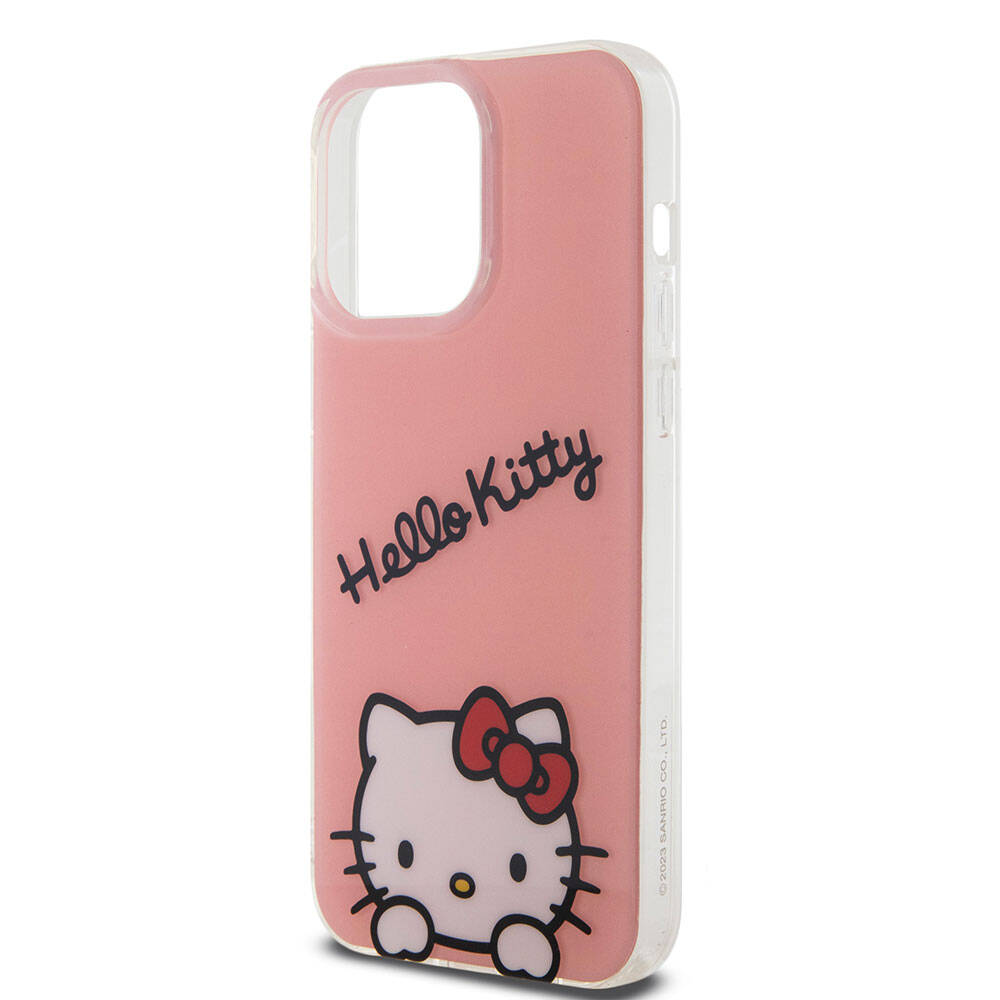 Apple iPhone 15 Uyumlu Pro Uyumlu Max Uyumlu Kılıf Hello Kitty Orjinal Lisanslı Askılı Yazı ve İkonik Logolu Daydreaming Kapak - 5