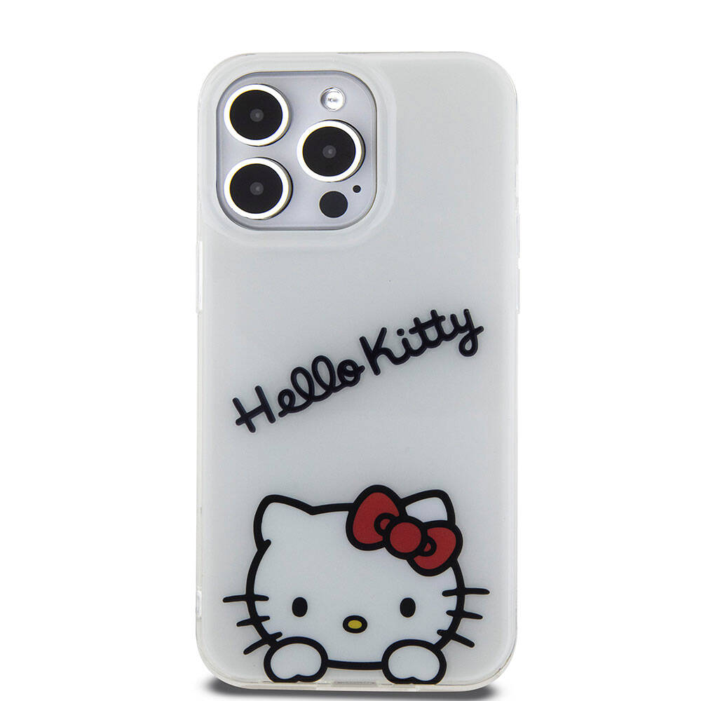 Apple iPhone 15 Uyumlu Pro Uyumlu Max Uyumlu Kılıf Hello Kitty Orjinal Lisanslı Askılı Yazı ve İkonik Logolu Daydreaming Kapak - 10