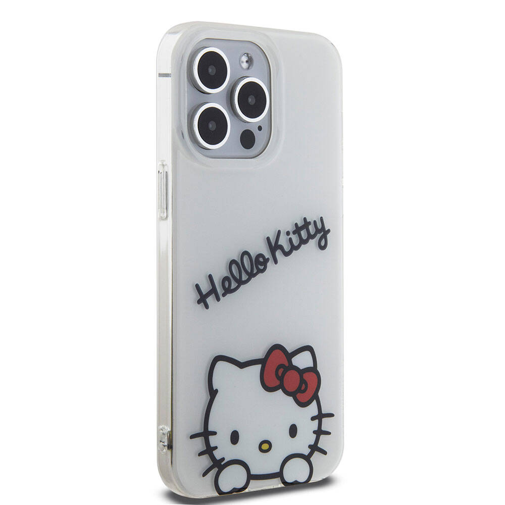Apple iPhone 15 Uyumlu Pro Uyumlu Max Uyumlu Kılıf Hello Kitty Orjinal Lisanslı Askılı Yazı ve İkonik Logolu Daydreaming Kapak - 11