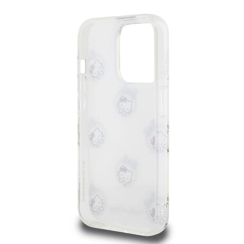 Apple iPhone 15 Uyumlu Pro Uyumlu Kılıf Hello Kitty Orjinal Lisanslı Elektroplating Kaplama Kabarcık Baskılı Kapak - 6