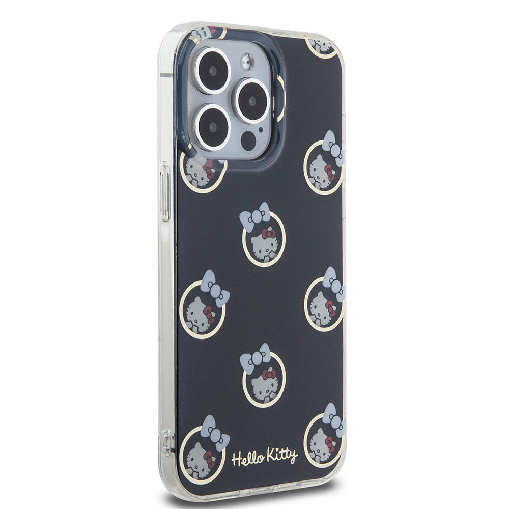 Apple iPhone 15 Uyumlu Pro Uyumlu Max Uyumlu Kılıf Hello Kitty Orjinal Lisanslı Elektroplating Kaplama Kabarcık Baskılı Kapak - 3