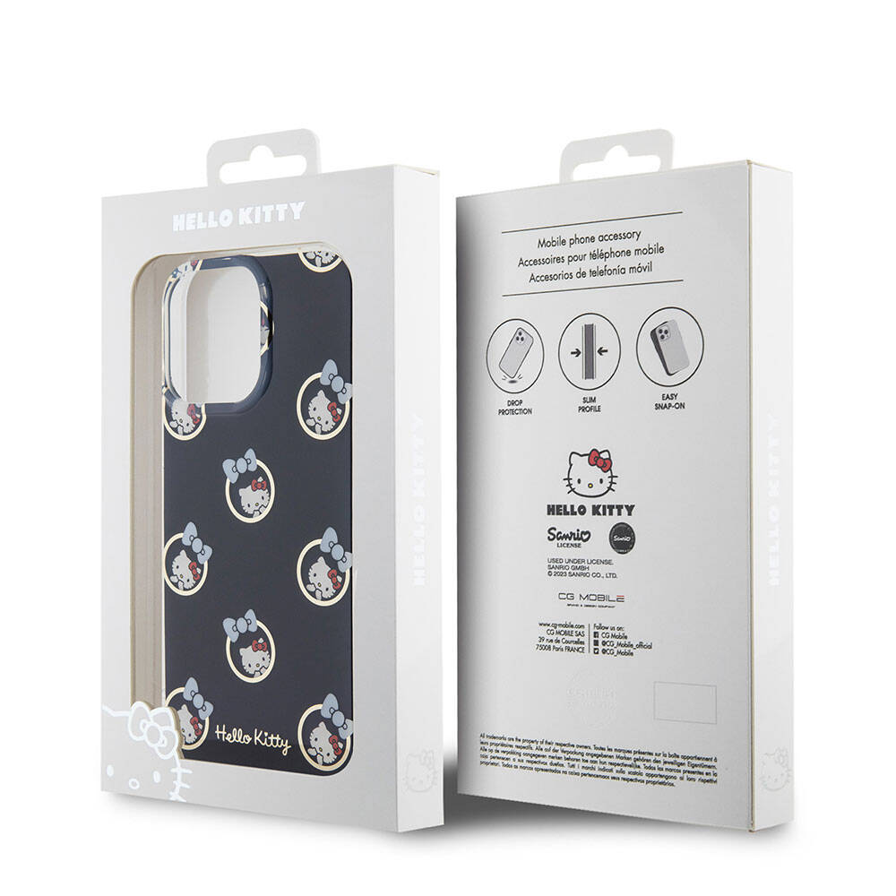 Apple iPhone 15 Uyumlu Pro Uyumlu Max Uyumlu Kılıf Hello Kitty Orjinal Lisanslı Elektroplating Kaplama Kabarcık Baskılı Kapak - 7
