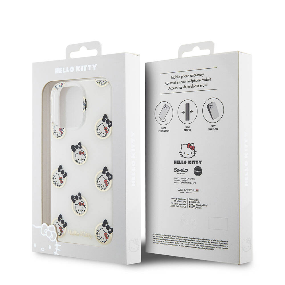 Apple iPhone 15 Uyumlu Pro Uyumlu Max Uyumlu Kılıf Hello Kitty Orjinal Lisanslı Elektroplating Kaplama Kabarcık Baskılı Kapak - 14