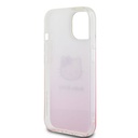 Apple iPhone 15 Uyumlu Kılıf Hello Kitty Orjinal Lisanslı Yazı ve İkonik Logolu Elektroplating Kaplama Gradyan Kapak - 6