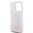 Apple iPhone 15 Uyumlu Pro Uyumlu Kılıf Hello Kitty Orjinal Lisanslı Yazı ve İkonik Logolu Elektroplating Kaplama Gradyan Kapak - 6