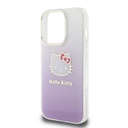 Apple iPhone 15 Uyumlu Pro Uyumlu Kılıf Hello Kitty Orjinal Lisanslı Yazı ve İkonik Logolu Elektroplating Kaplama Gradyan Kapak - 12